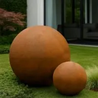 Кортен 2 шара - композиция (518935) ∅ 0,75 и 1,5 м. Кизел