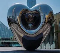 Объёмная скульптура сердце из нержавеющей стали (518278) сертификат арт-объект  в Кизеле