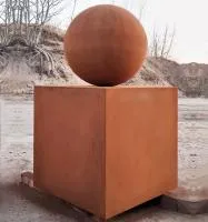 Шар — стальной куб кортен (518929) ∅ 500 мм. Кизел