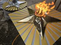 Решётка лучи вечный огонь (518197) сертификат авторская  в Кизеле