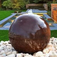 Сфера КОРТЕН - ШАР ФОНТАН 3D (518902) ∅ 850 мм. Кизел 