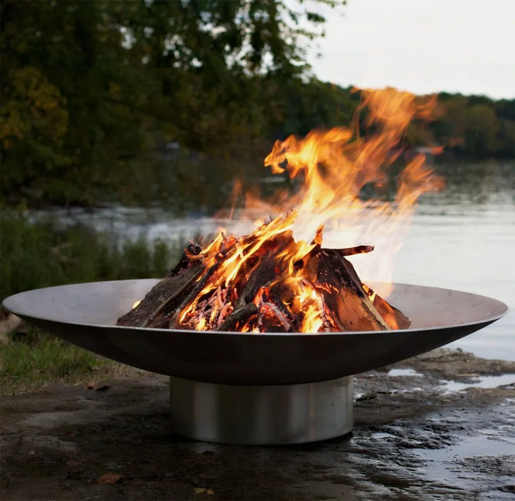 Кострище из нержавеющей стали купить в Кизеле - диаметр чаши для разведения костра больше 1 метра 